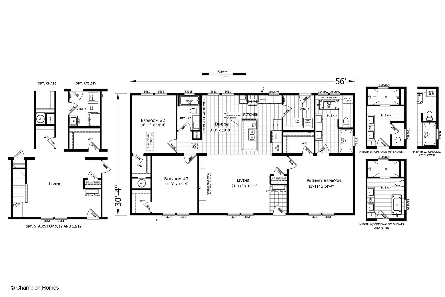 Champion Homes Cameron Il 3256-04 Modular Floor Plan