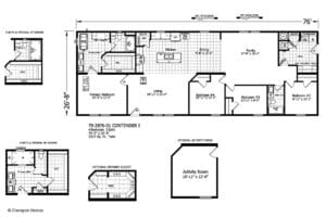Champion Homes Contender I 2876-01 Floor Plan