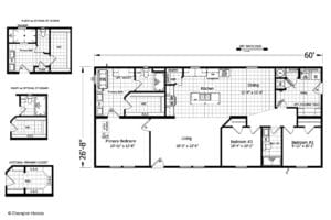 Champion Homes Contender II 2860-01 Floor Plan