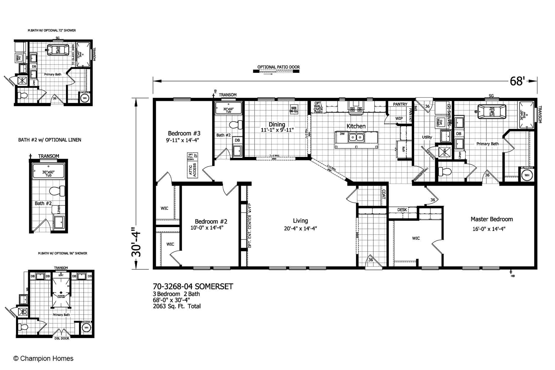 Champion Homes Somerset 3268-04 Modular Floor Plan