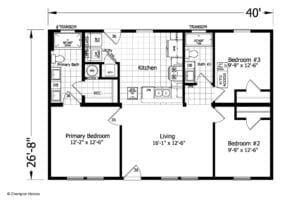 Champion Homes Sumter 2840-01 Floor Plan