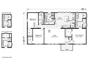Champion Homes Tillery II 3256-01 Floor Plan