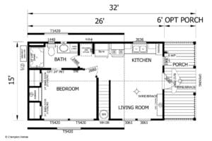 Champion Park Model 522 Loft Floor Plan