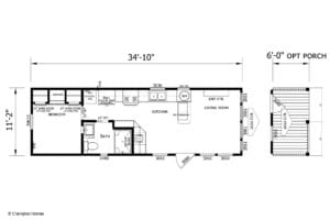 Champion Park Model 528 Floor Plan