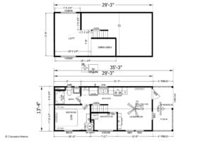 Park Model 4110 Loft Floor Plan